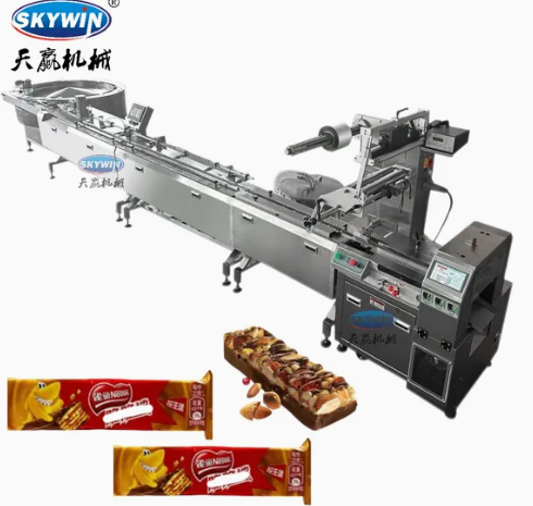 Syst&egrave;me de tri enti&egrave;rement automatique avec machine d'emballage pour gaufrettes de barres de chocolat et biscuits