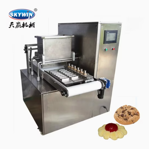 M&aacute;quina para fabricar galletas Skywin tipo bandeja, corte de alambre multicolor y dep&oacute;sito