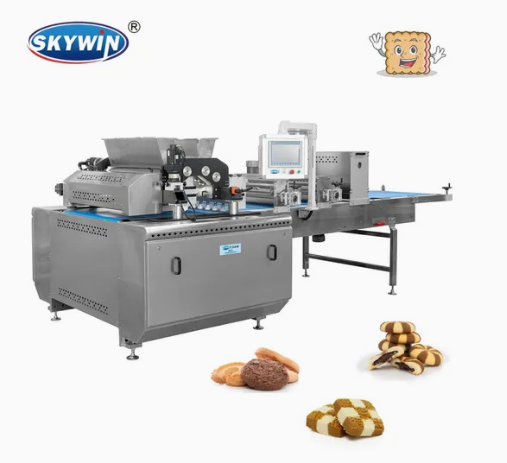 L&iacute;nea de producci&oacute;n semiautom&aacute;tica de formaci&oacute;n de galletas rellenas en caliente Skywin