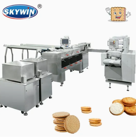 M&aacute;quina empacadora de flujo autom&aacute;tico Skywin para hacer galletas tipo s&aacute;ndwich